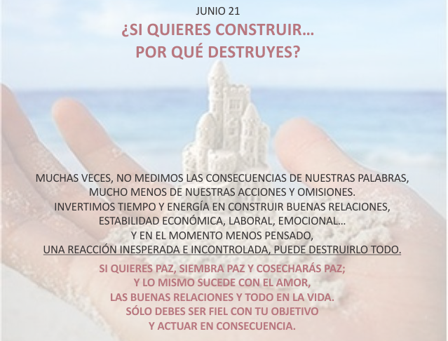 ¿Si quieres construir... por qué destruyes?